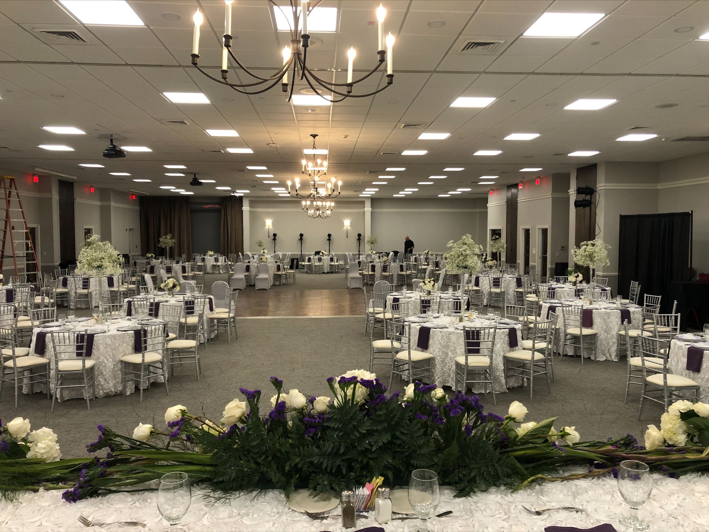 Banquet Hall decorated for reception